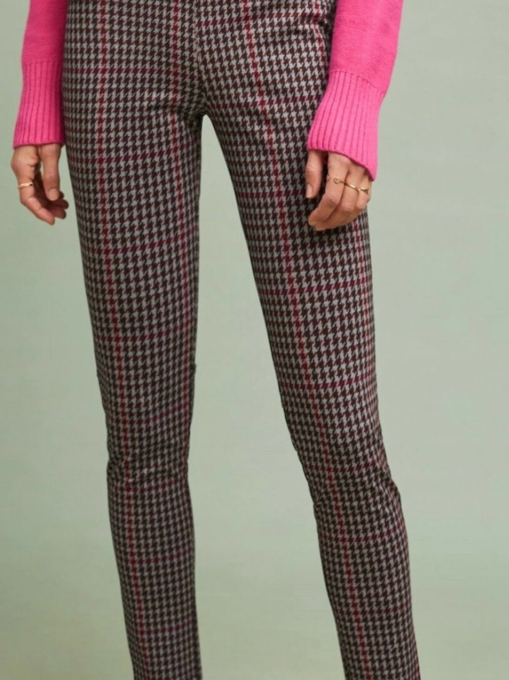 Sanctuary by Anthropology pull on Houndstooth Skinny Pants in large size great